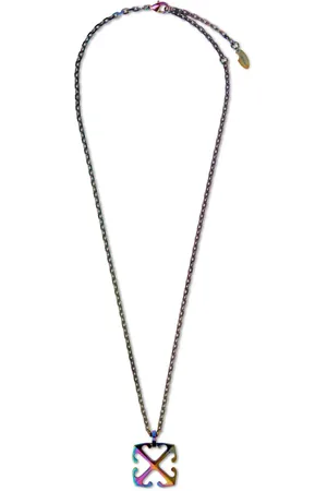 OFF-WHITE Arrow iridescent necklace
