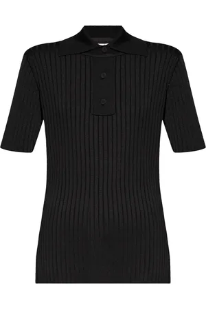 Jil Sander Ribbed polo top