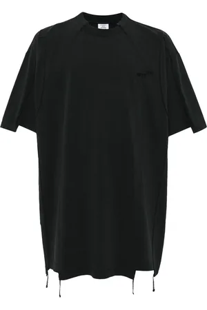 Vetements Embroidered cotton t-shirt