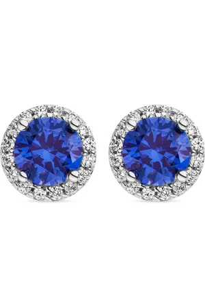 VEYNOU 14kt gold Ava sapphire stud earrings
