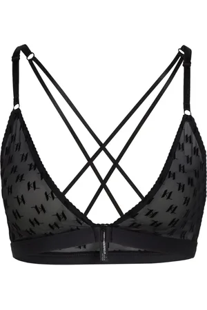 Karl Lagerfeld Monogram-mesh triangle bra