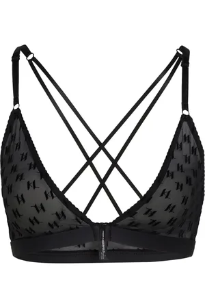 Karl Lagerfeld Monogram-mesh triangle bra