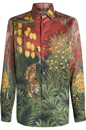 Etro Jungle-print cotton shirt