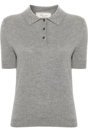BLUMARINE Stud embellished knitted top