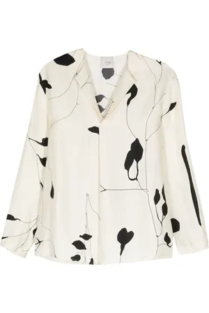 ALYSI Leaf-print blouse