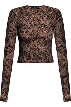 Balenciaga Lace effect long-sleeved top