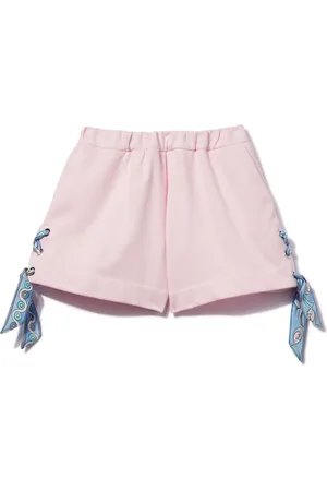 PUCCI Junior Lace-up cotton shorts