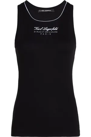 Karl Lagerfeld Hotel Karl ribbed tank top