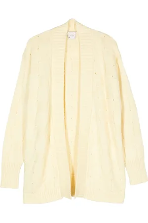 ALYSI Geometric-pattern open-front cardigan