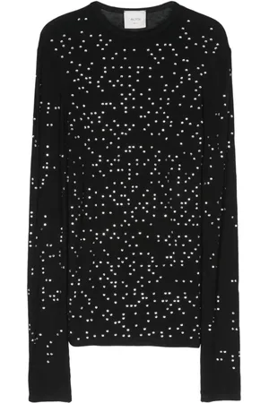 ALYSI Crystal-embellished long-sleeve top