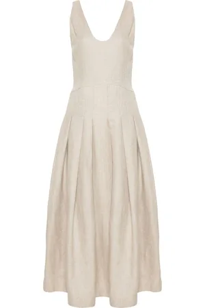 Concepto Pleated sleeveless maxi dress