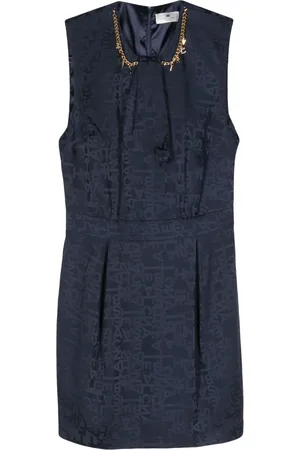 Elisabetta Franchi Lettering jacquard mini dress