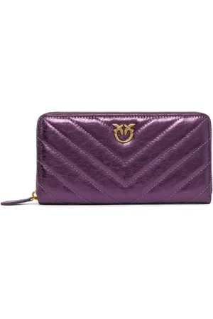 Pinko Ryder chevron leather wallet