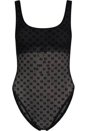 Karl Lagerfeld Monogram-mesh bodysuit