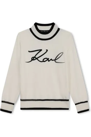 Karl Lagerfeld Logo-embroidered high-neck jumper