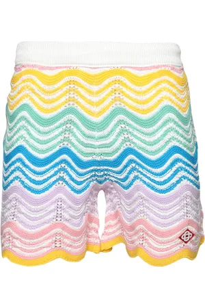 Casablanca Gradient Wave crochet shorts