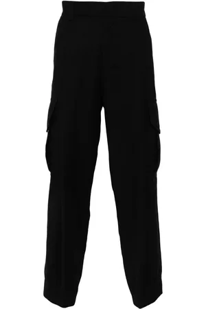Giorgio Armani Single-pleat crinkle cargo trousers