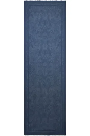 Etro Frayed paisley-print scarf