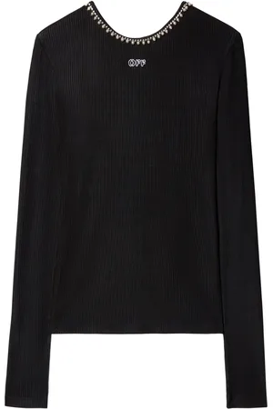 OFF-WHITE Logo-embroidered top