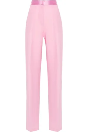 Nensi Dojaka Satin-trim tailored trousers