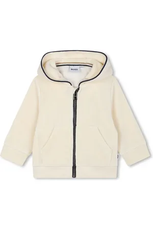 HUGO BOSS Zip-up corduroy hoodie