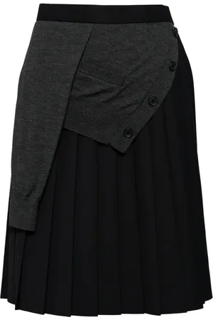 Kolor Asymmetric layered midi skirt