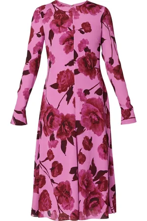 Erdem Floral-print long-sleeve midi dress