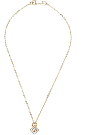 Givenchy G-logo rhinestone necklace