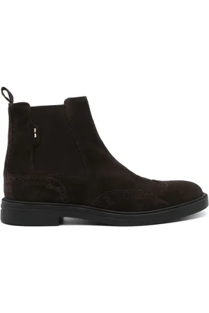 HUGO BOSS Embroidered-logo boots