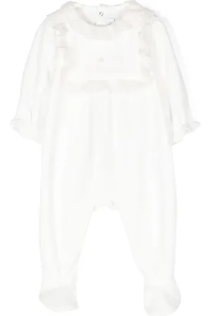 Tartine Et Chocolat Lace-trim velvet pajamas