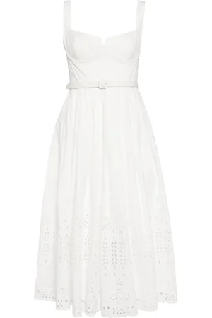 Self-Portrait Broderie cotton midi dress
