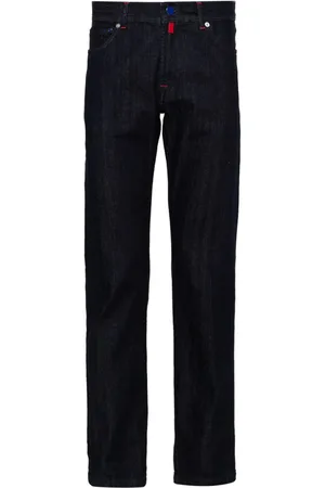 Kiton Logo-patch jeans