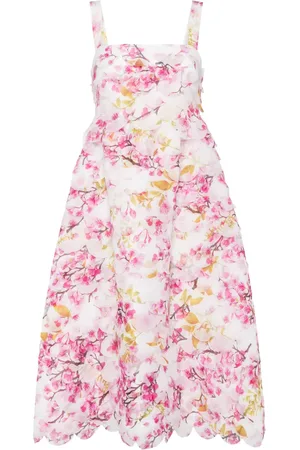 Cynthia Rowley Floral organza midi dress