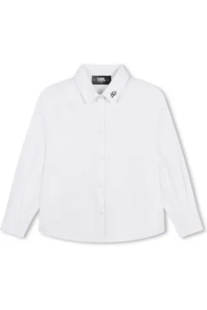 Karl Lagerfeld Logo-embroidered button-up shirt