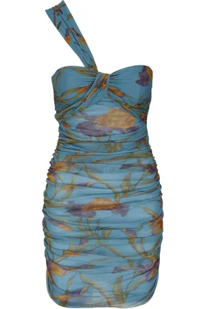 Saint Laurent Floral-print one-shoulder dress