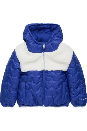 Marni Panelled quilted hooded jacket