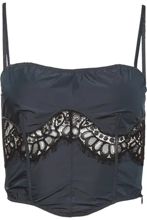 FLEUR DU MAL Lace-trim detail bustier top