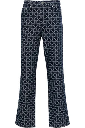 Sandro Square Cross pattern jeans