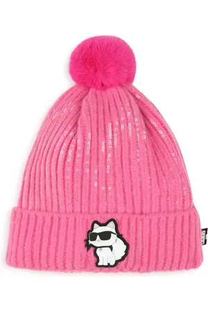 Karl Lagerfeld Sequinned pompom beanie