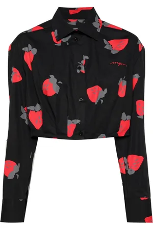 Msgm Printed cropped shirt