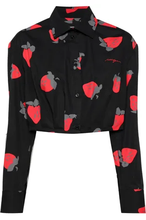 Msgm Printed cropped shirt