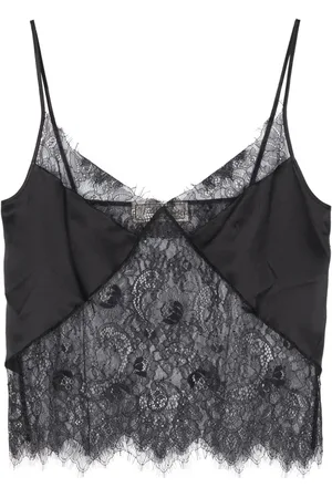 BLUMARINE Scallop-hem lace top
