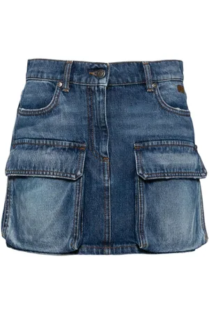 Msgm Cargo denim mini skirt