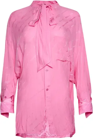 Balenciaga Logo-jacquard silk shirt