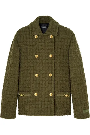 VERSACE Heritage tweed peacoat