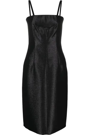 Sportmax Bustier-style metallic-effect dress