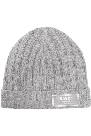 Paolo Pecora Rubberised-logo beanie hat
