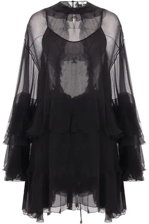 Chloé Ruffled silk-georgette mini dress