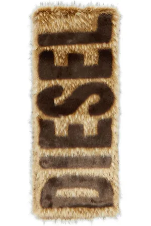 Diesel S-Aber logo faux-fur scarf