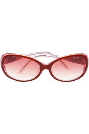 Miu Miu Appliqué oval-frame sunglasses